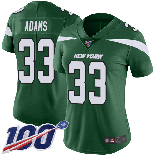 New York Jets Limited Green Women Jamal Adams Home Jersey NFL Football 33 100th Season Vapor Untouchable